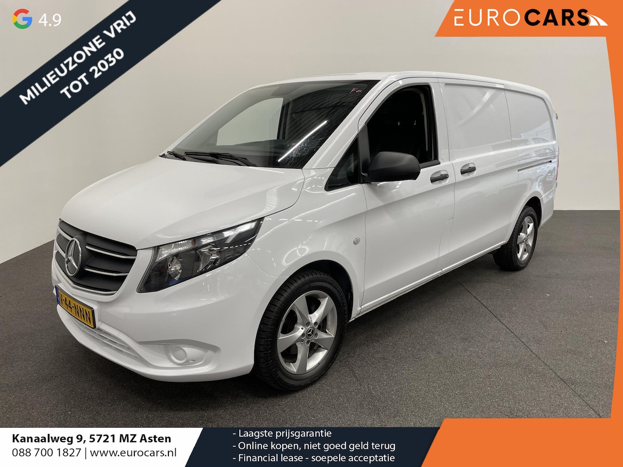 Mercedes-Benz Vito - 114 CDI Lang Automaat Airco 2X schuifdeur Adaptieve Cruise Control Navi LM velgen Leder - AutoWereld.nl