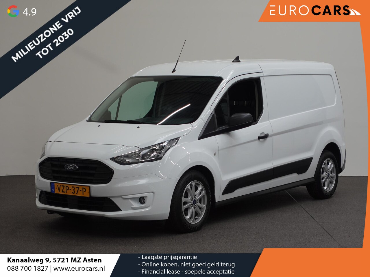 Ford Transit Connect - 1.5 EcoBlue Automaat L2 Trend Navi Airco PDC A Cruise Control 3Zits Camera DAB+ - AutoWereld.nl