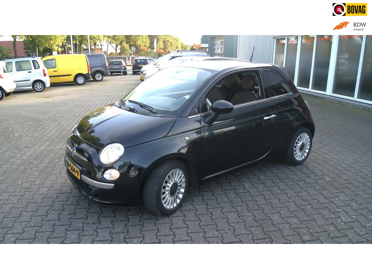 Fiat 500 - 1.2 Bicolore Panodak leren bekleding - AutoWereld.nl
