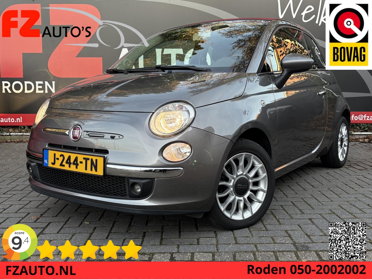 Fiat 500 C - 1.2 Lounge - Cabrio - Airconditioning - Parkeersensoren Achter - AutoWereld.nl