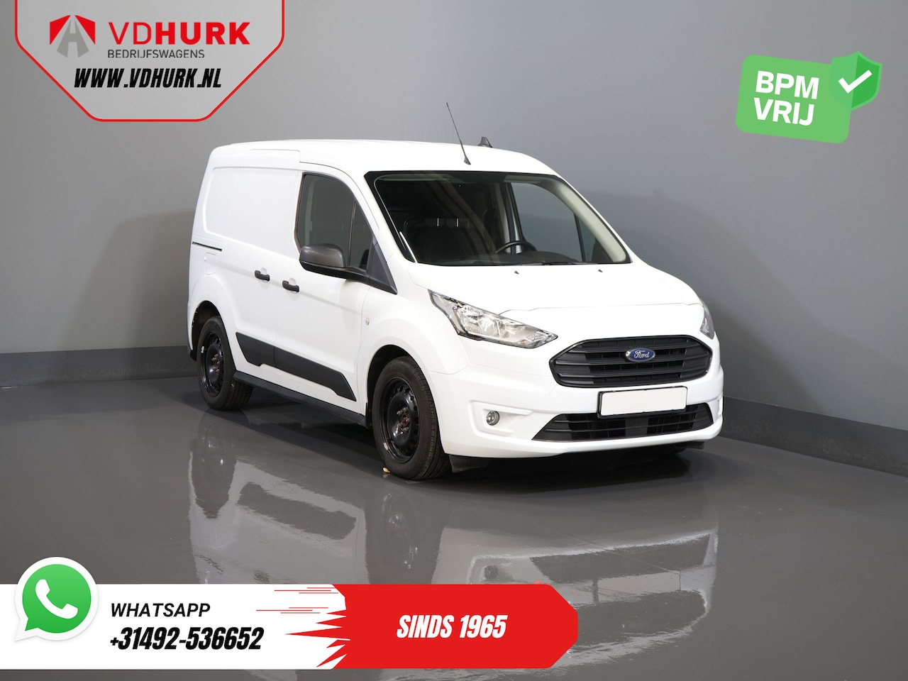 Ford Transit Connect - 1.0 Ecoboost 100 pk Trend BENZINE BPM VRIJ! Standkachel/ Stoelverw./ PDC/ Cruise/ Trekhaak - AutoWereld.nl
