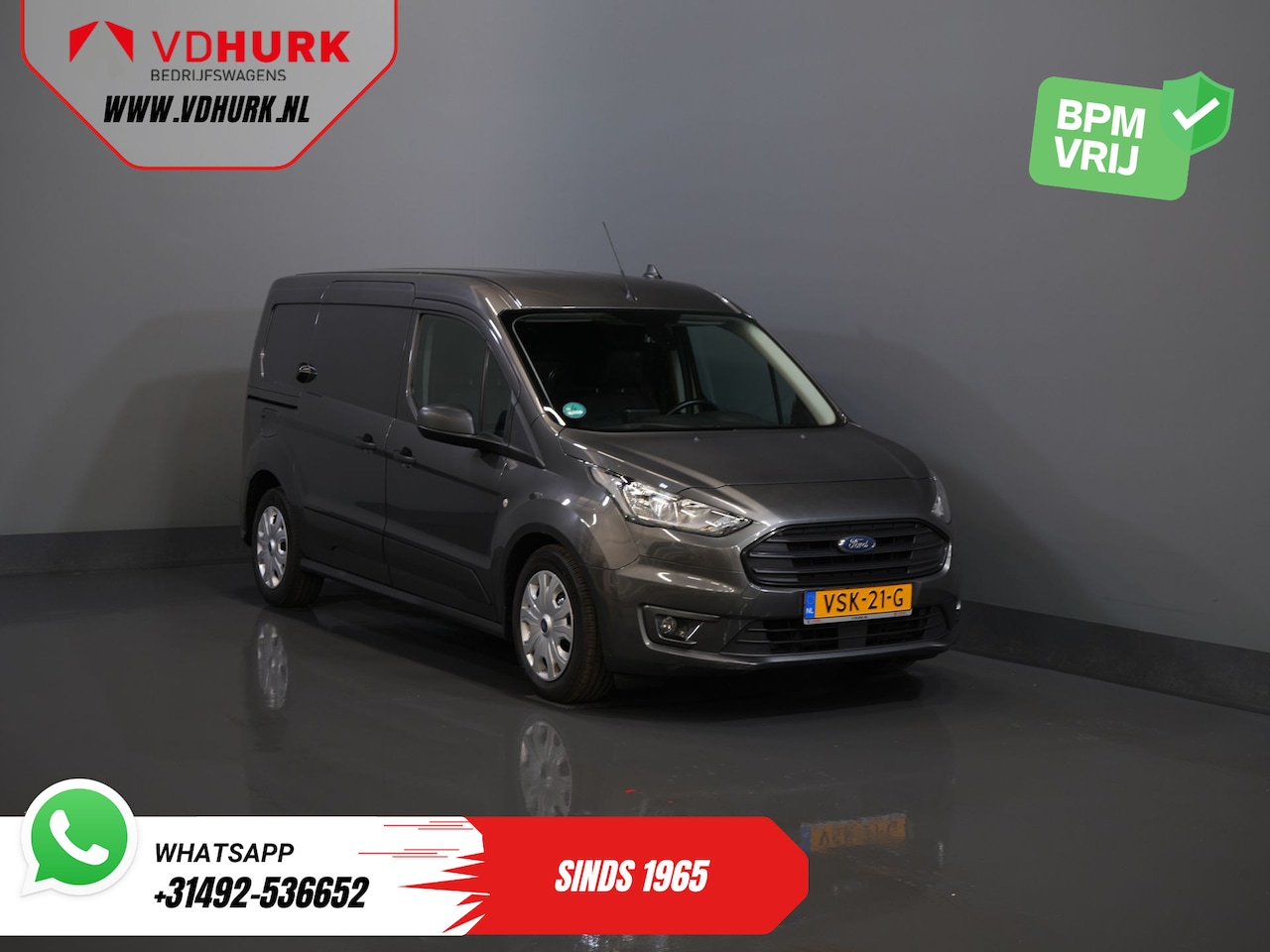 Ford Transit Connect - 1.5 TDCI 100 pk Trend L2 BPM VRIJ! DB Riem V.V/ Carplay/ Camera/ Airco/ Navi/ PDC/ Trekhaa - AutoWereld.nl