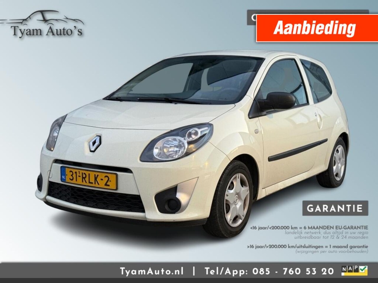 Renault Twingo - 1.2-16V AUTHENTIQUE * APK 07 - 2026 * AIRCO / ELEKTRISCHE RAMEN / NAP-KM - AutoWereld.nl