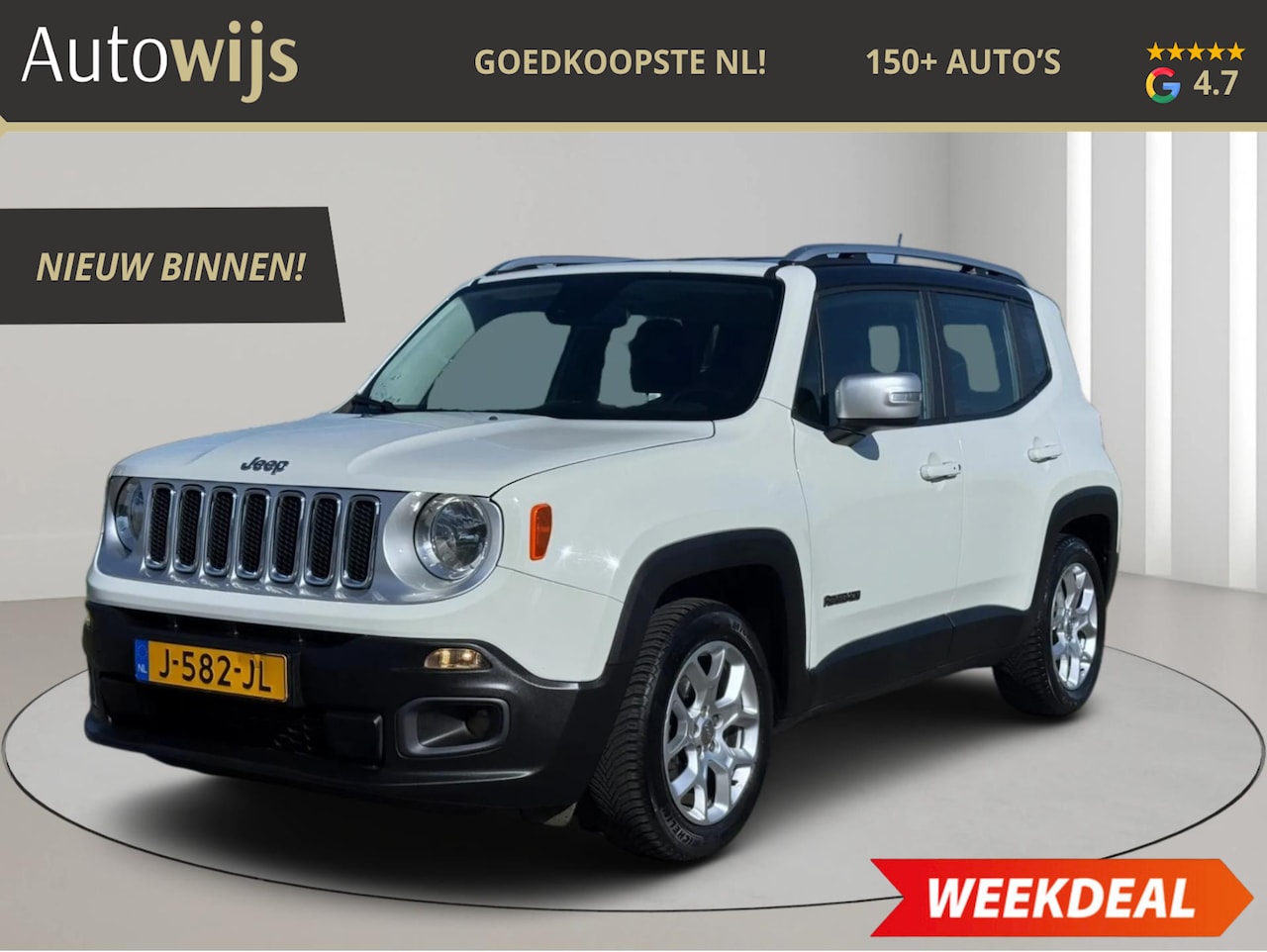 Jeep Renegade - 1.4 MultiAir Limited|Trekhaak|Cruise|LM-VELG|Keyless|Goed onderhouden - AutoWereld.nl