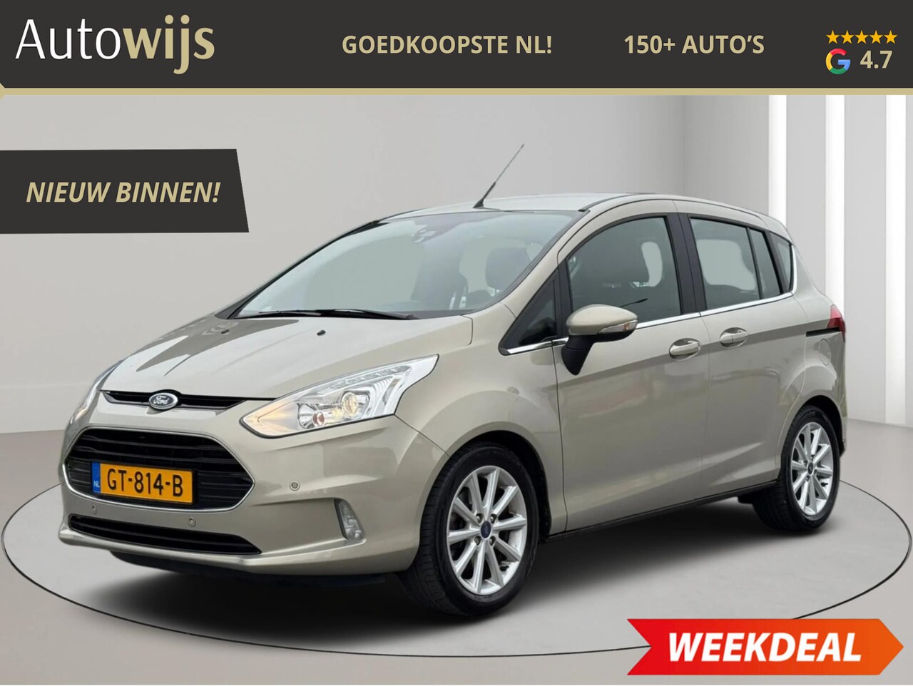 Ford B-Max - 1.6 TI-VCT Titanium|1e EIG|Camera|Xenon|Dealer onderhouden|AUT - AutoWereld.nl