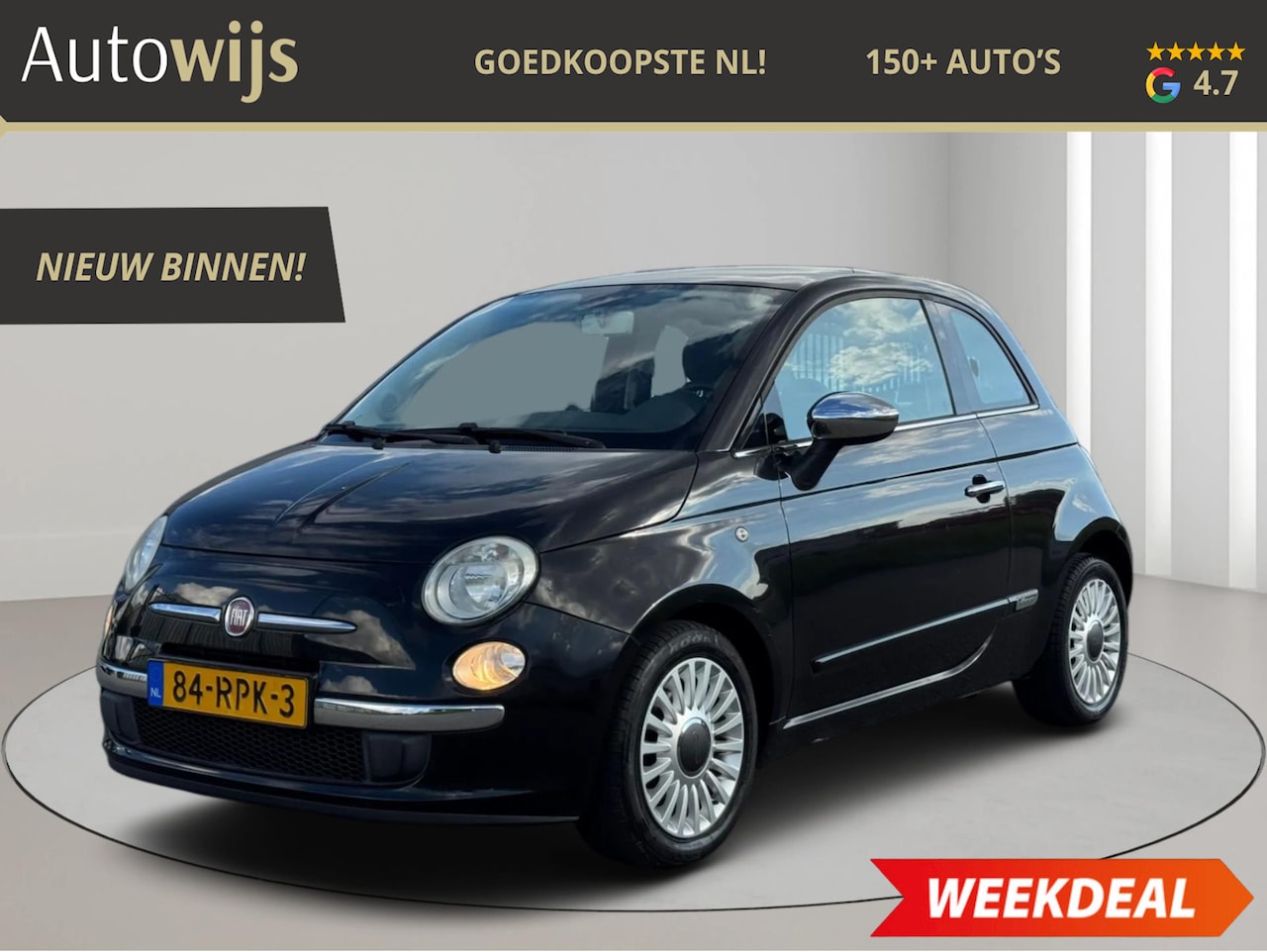 Fiat 500 - 0.9 TwinAir Lounge|PANO|78DKM|LM-VELG|NL AUTO|AIRCO - AutoWereld.nl