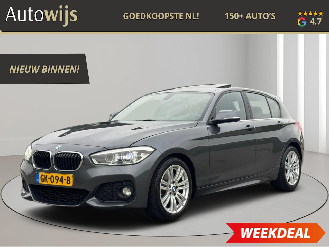 BMW 1-serie - 120i M Sport|177PK|PANO|NL AUTO|LED|LEDER|NAVI|DEALER ONDERHOUDEN - AutoWereld.nl