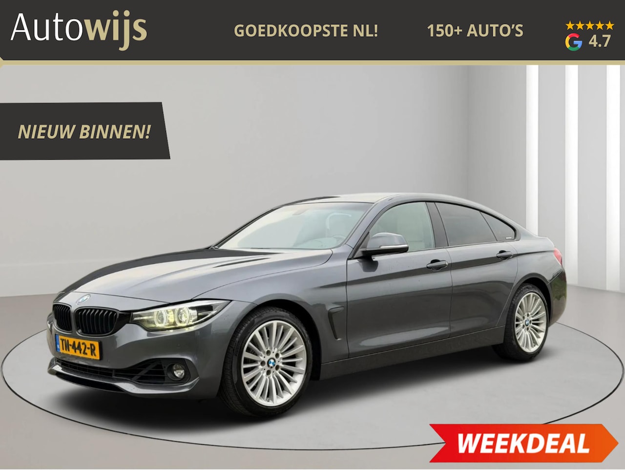 BMW 4-serie Gran Coupé - 418i High Executive|SHADOW|LEDER|NL AUTO|LED|NAVI|CLIMA - AutoWereld.nl