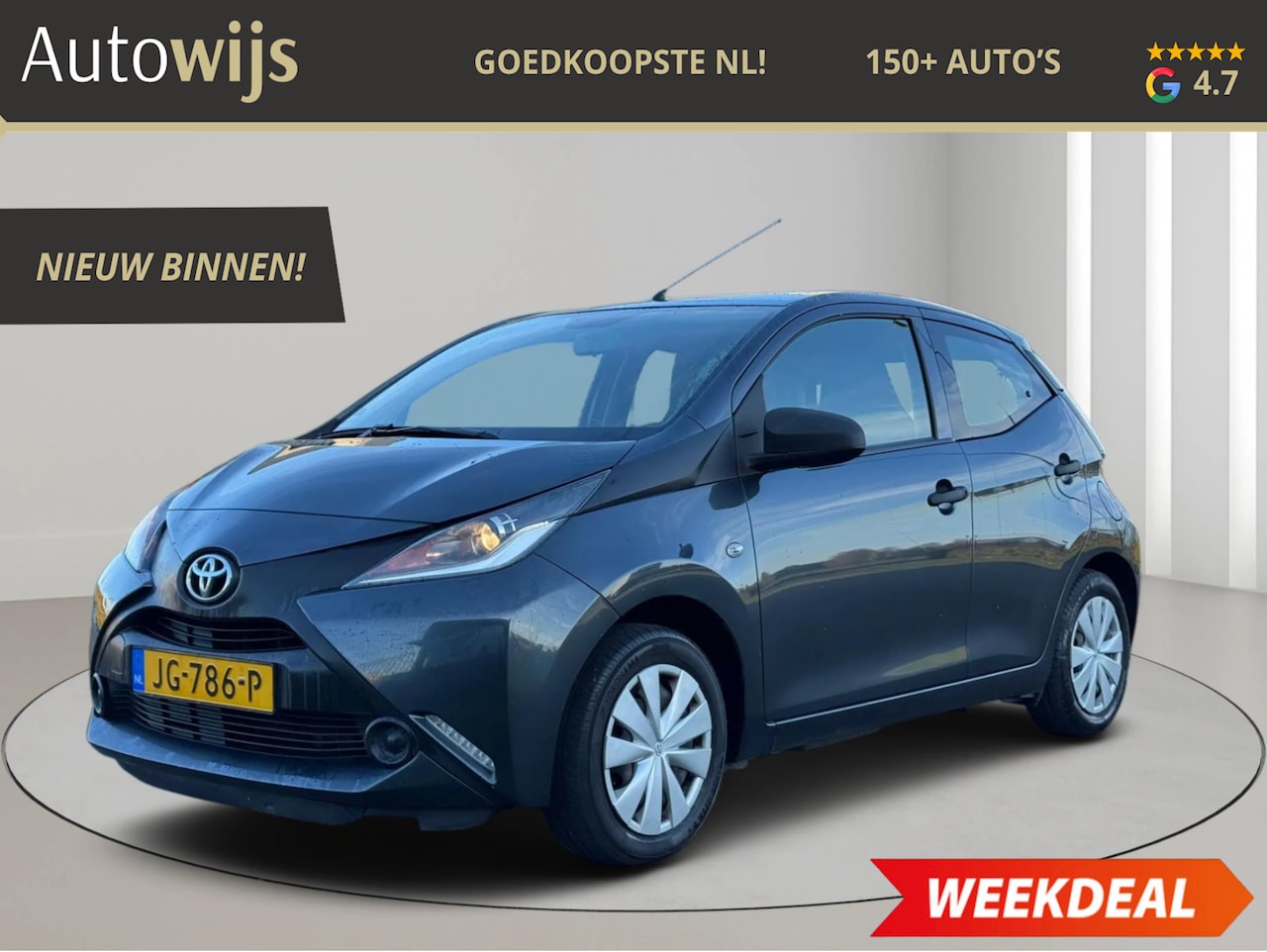 Toyota Aygo - 1.0 VVT-i x|NL AUTO|XENON|AIRCO|Dealeronderhouden|5-DEU - AutoWereld.nl