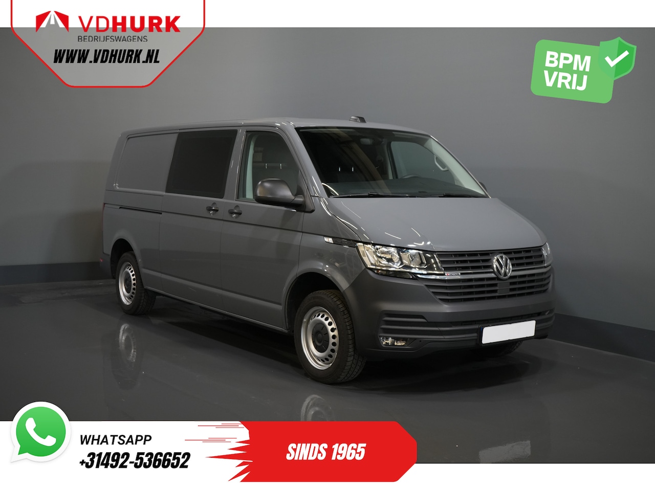 Volkswagen Transporter - T6.1 2.0 TDI 150 Pk DSG Aut. L2 BPM VRIJ! DC Dubbel Cabine 4Motion/ Carplay/ Camera/ PDC/ - AutoWereld.nl