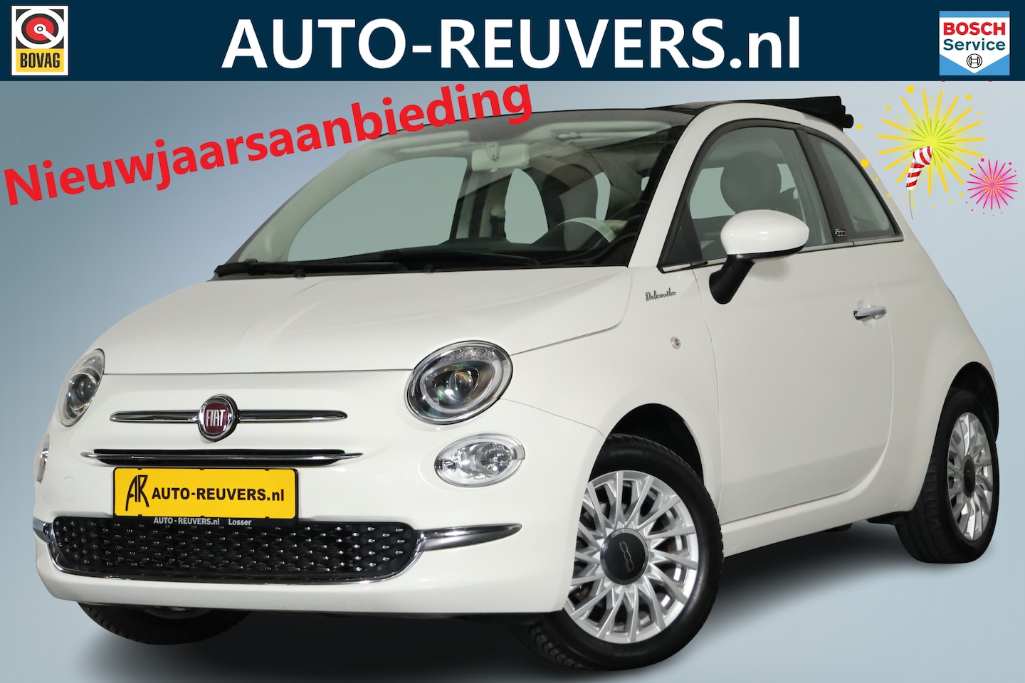 Fiat 500 C - Cabrio 1.0 Hybrid Dolcevita / Navigatie / Cruise / Bluetooth / Carplay / ECC - AutoWereld.nl