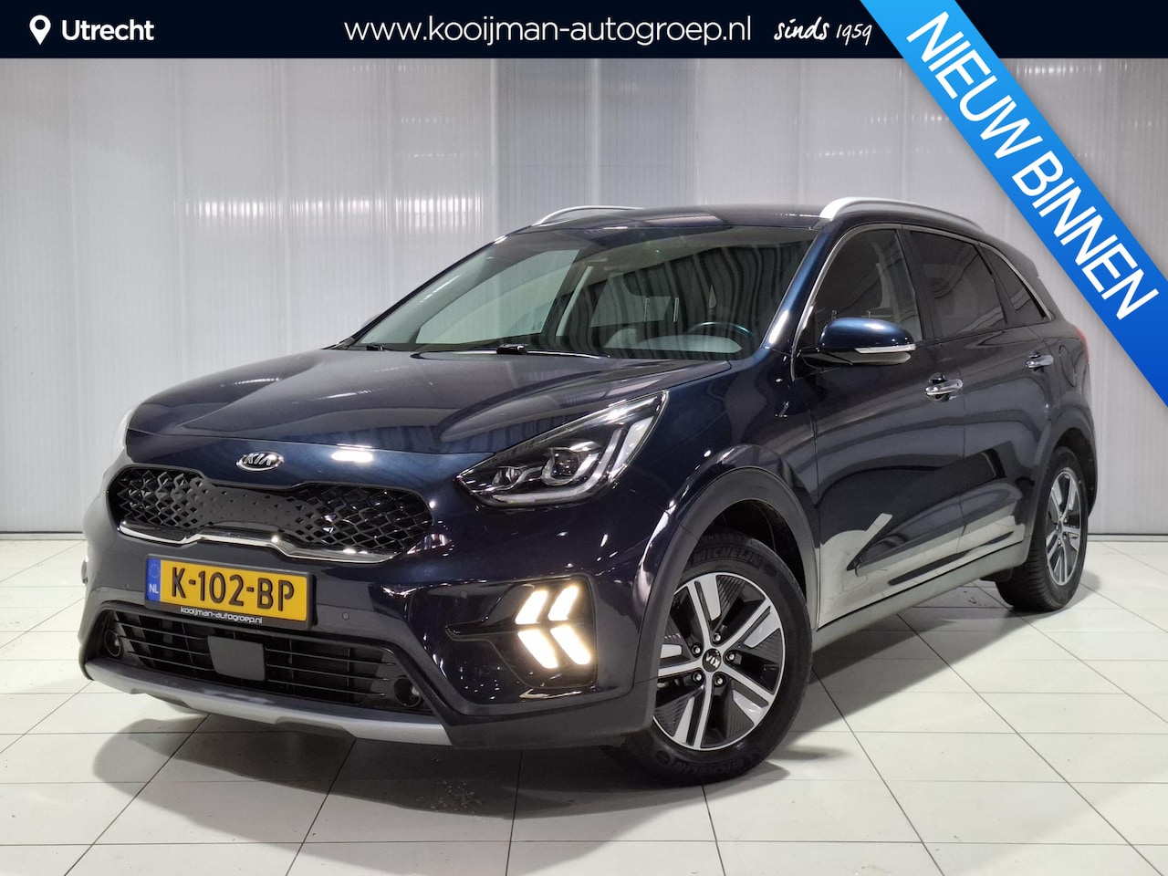 Kia Niro - 1.6 GDi Hybrid DynamicPlusLine Stoel en Stuur Verwarming, Apple Carplay/Android Auto, Navi - AutoWereld.nl