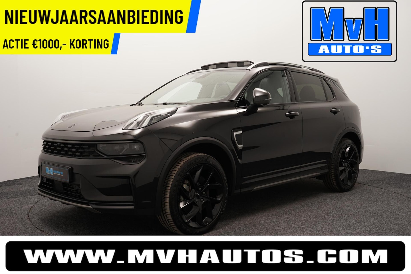 Lynk & Co 01 - 1.5 Hybride|LEER|FULL BLACK XXL|ZWARTE.HEMEL - AutoWereld.nl