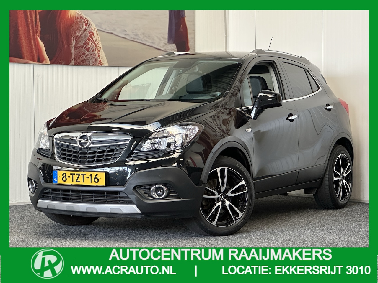 Opel Mokka - 1.4 T COSMO 141 PK TREKHAAK NAVIGATIE ZWART HALF LEDER INT A RIJ CAMERA PARKEERSENSOREN VO - AutoWereld.nl