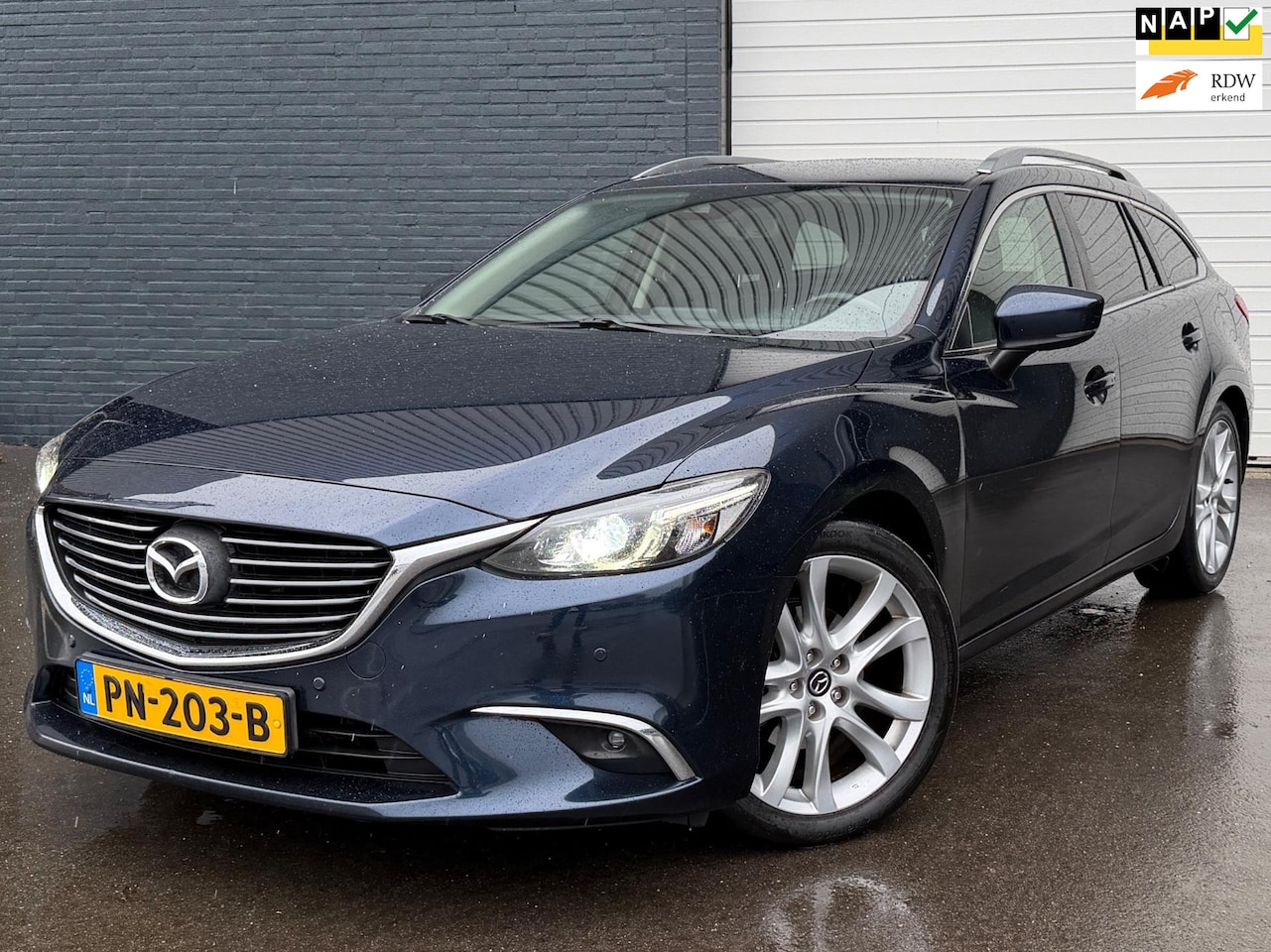 Mazda 6 Sportbreak - 2.0 SkyActiv-G 165 GT-M Line 1EEIG/LEDER/STUURVERWARMING/CRUISE/NAVI - AutoWereld.nl