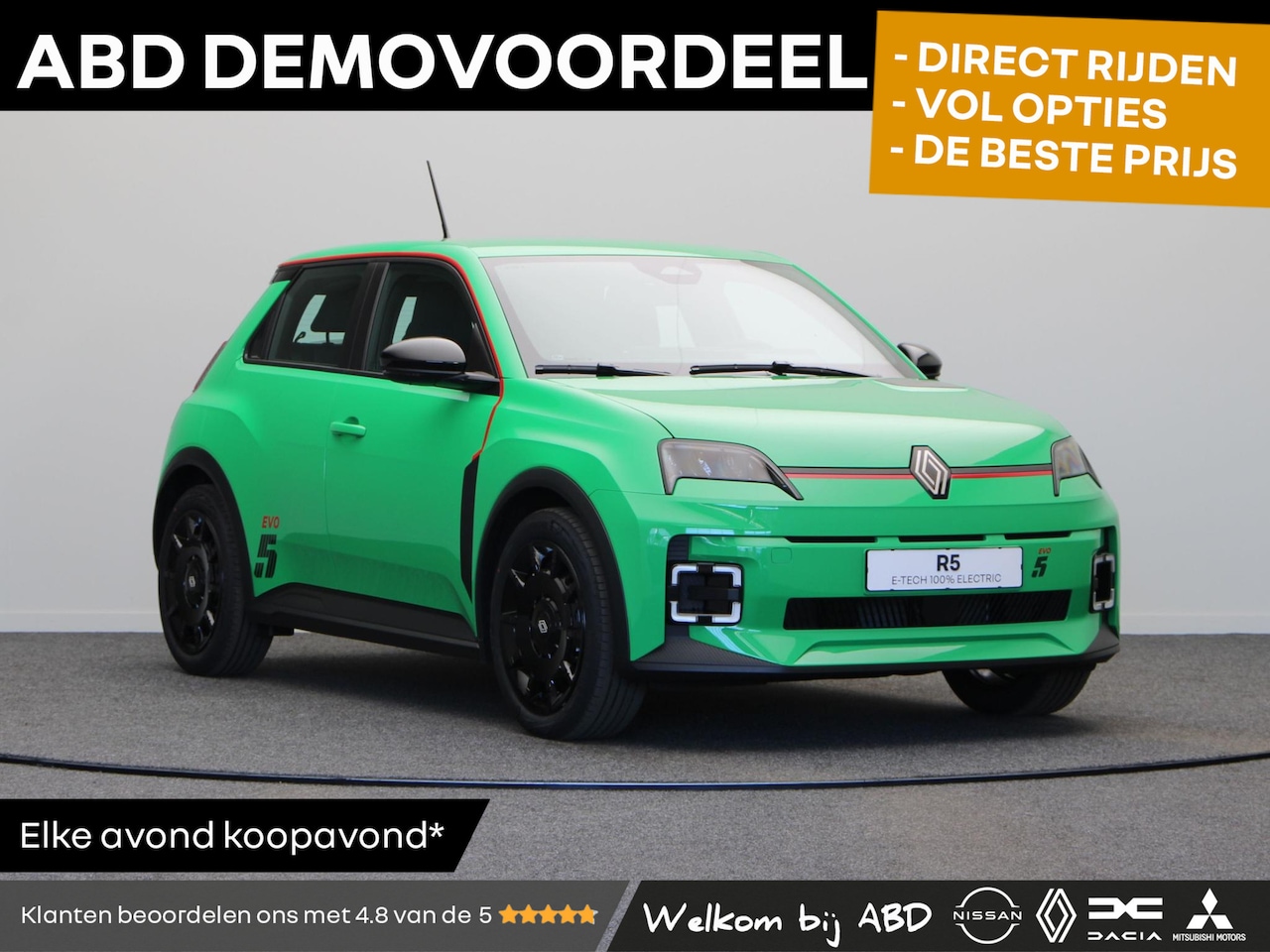 Renault 5 - EVO Urban Range 120pk 40 kWh | Exclusief bij ABD | Vol opties | Sportief design | Carbon | - AutoWereld.nl