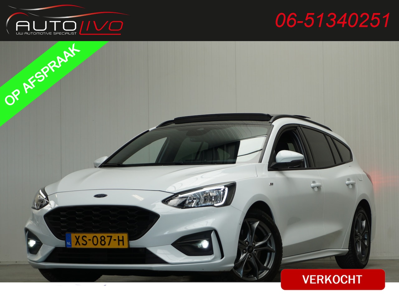 Ford Focus Wagon - 1.5 EcoBlue ST Line Business PANO B&O CLIMA NAVI ST. VERW. CAMERA TREKHAAK etc. - AutoWereld.nl