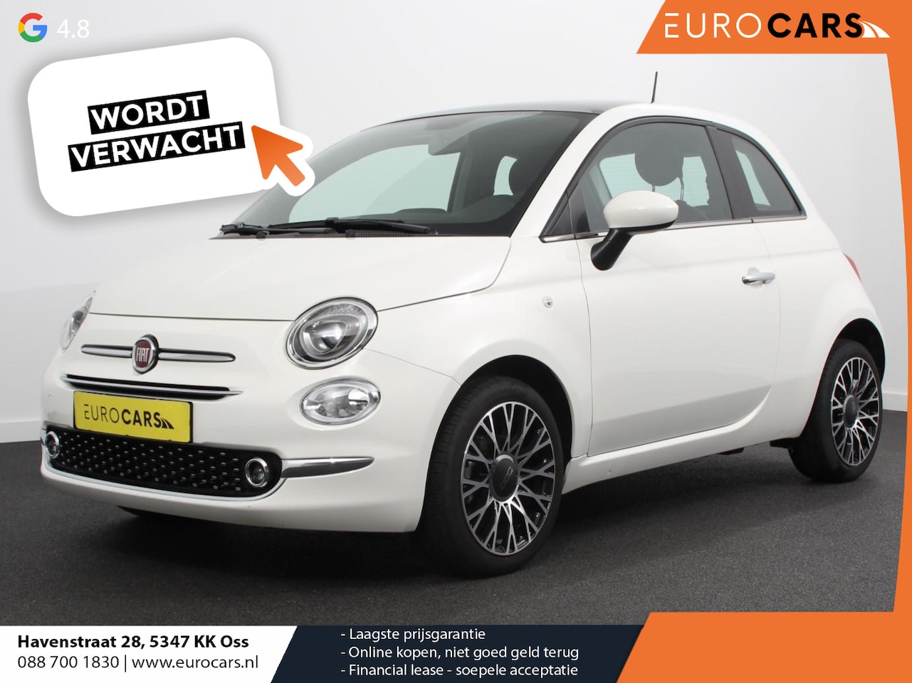 Fiat 500 - 1.0 Hybrid Dolcevita Finale Panorama dak Airco Cruise Control Navigatie Apple Carplay/Andr - AutoWereld.nl