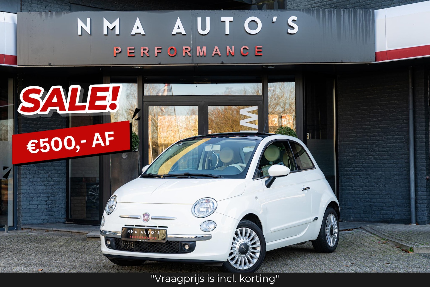 Fiat 500 - 0.9 TwinAir Lounge 52.000KM / PANO / AIRCO / PDC / START STOP / ONDERHOUDEN - AutoWereld.nl