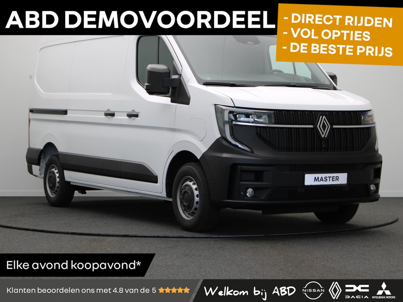 Renault Master E-Tech - T35 L2H2 Advance long range 87 kWh | Achterdeuren met ramen | Laadruimtebetimmering | Acht - AutoWereld.nl