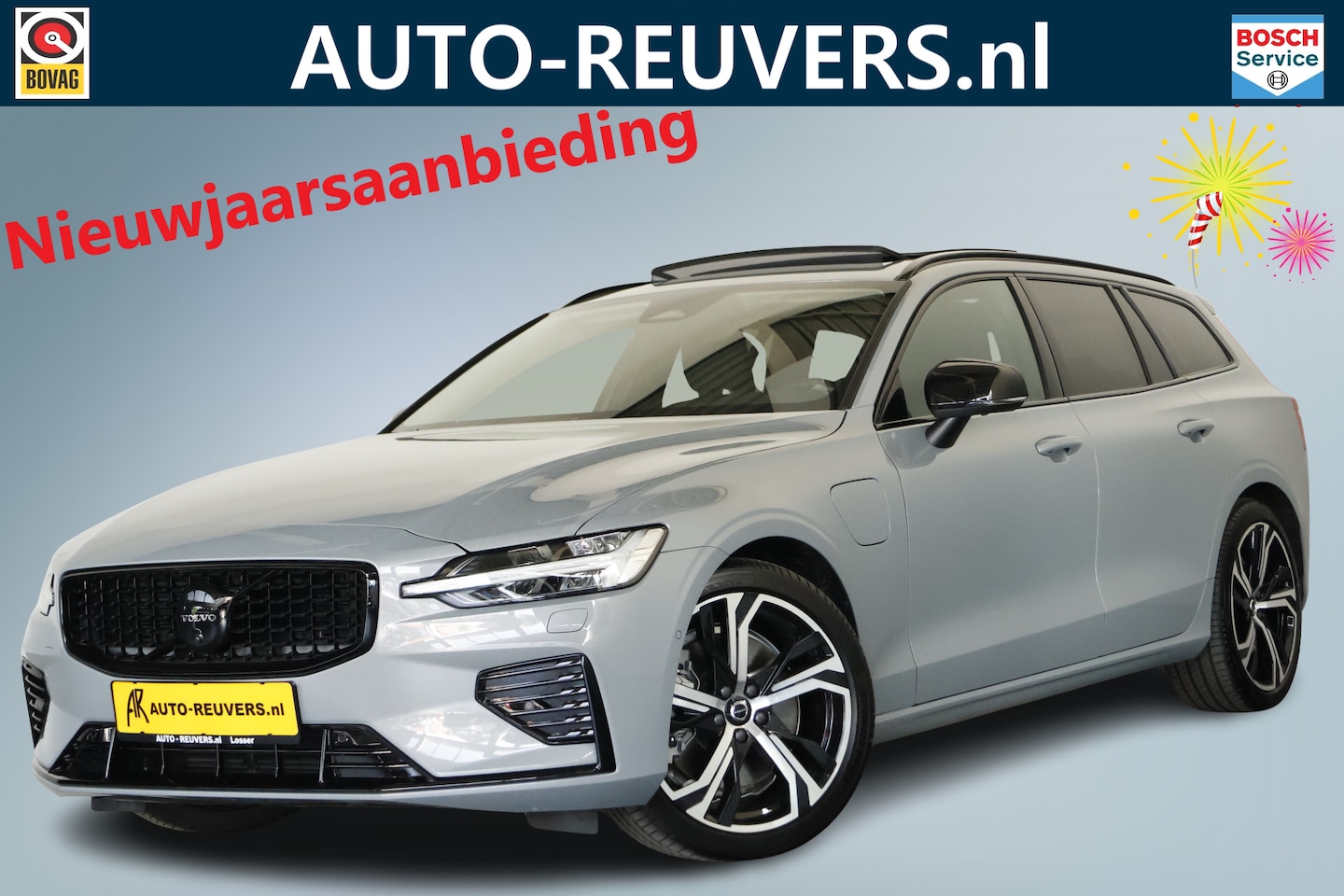 Volvo V60 - 2.0 T8 Plug-in hybrid AWD Plus Dark / Opendak / LED / H&K / Pilot assist / Leder - AutoWereld.nl