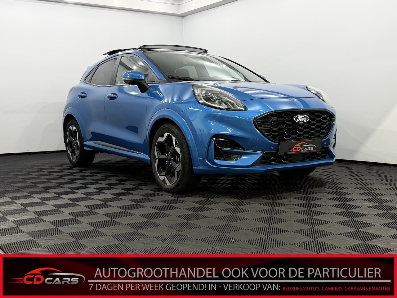 Ford Puma - 1.0 EcoBoost Hybrid ST-Line X Pano, Half leder, Navi, Camera, Keyless start, Cruise contro - AutoWereld.nl