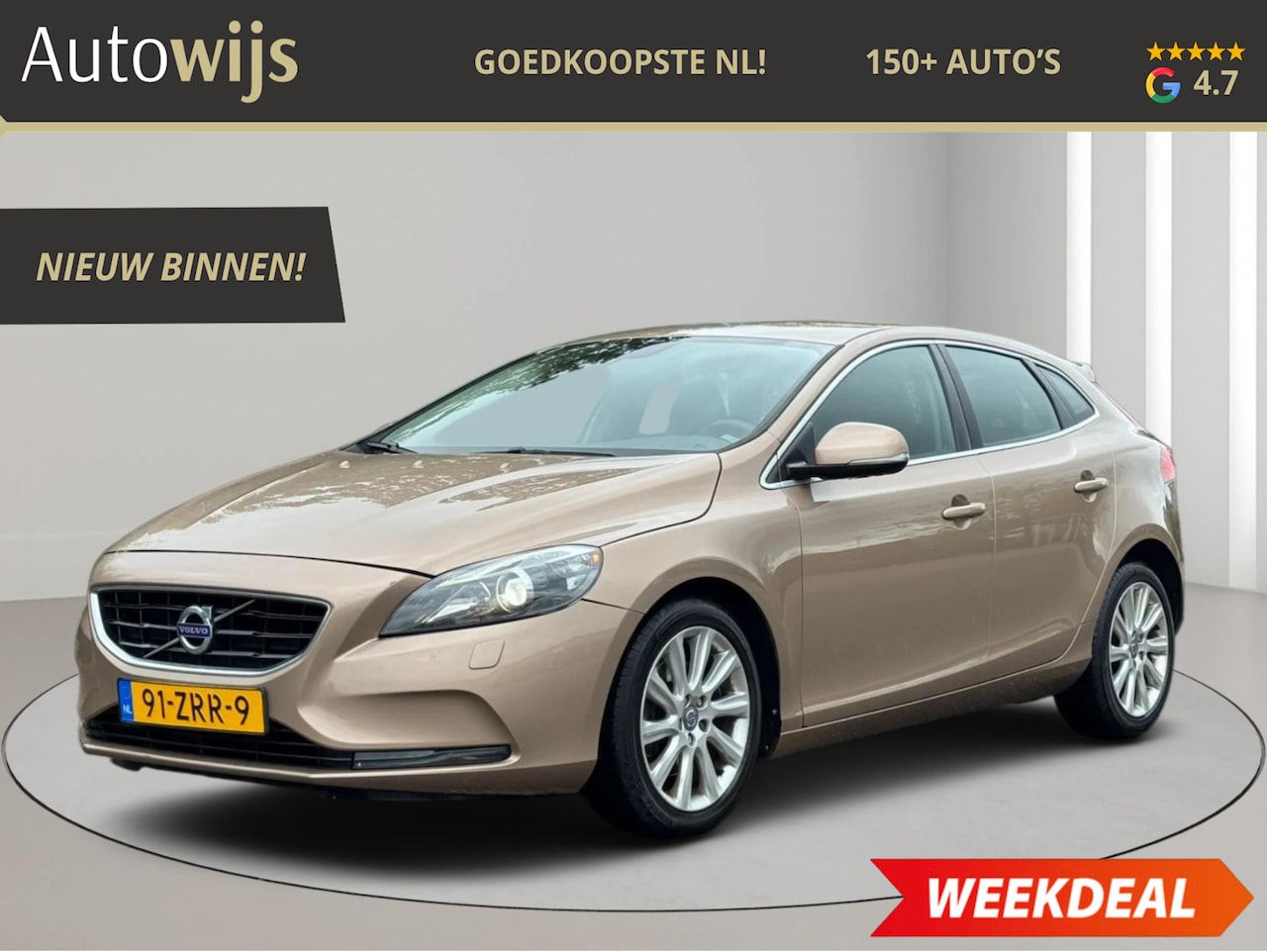 Volvo V40 - 1.6 T4 Summum|LEDER|AUT|CAMERA|NL AUT|CRUISE - AutoWereld.nl