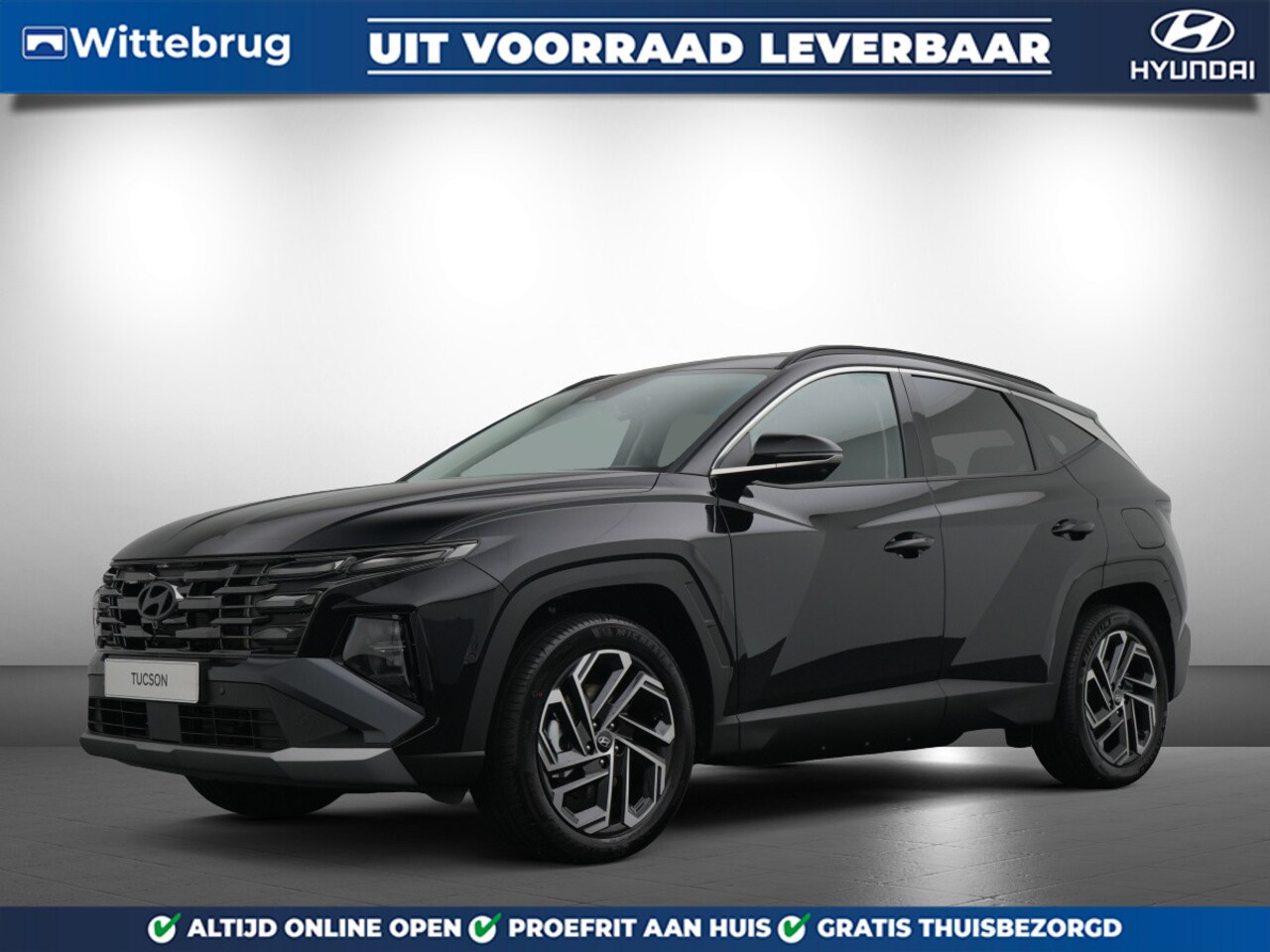 Hyundai Tucson - 1.6 T-GDI HEV Premium Full Hybride Automaat met Lederen bekleding, Navigatie en 360 graden - AutoWereld.nl