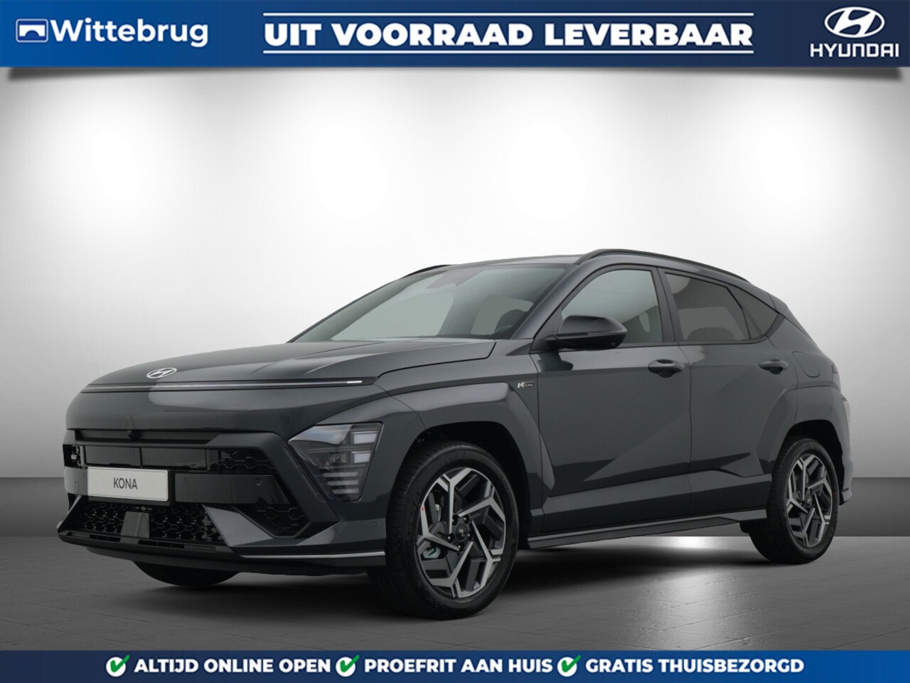 Hyundai Kona - 1.6 GDI HEV N Line Full Hybride Automaat met Navigatie, Adaptive Cruise Control en Sport u - AutoWereld.nl