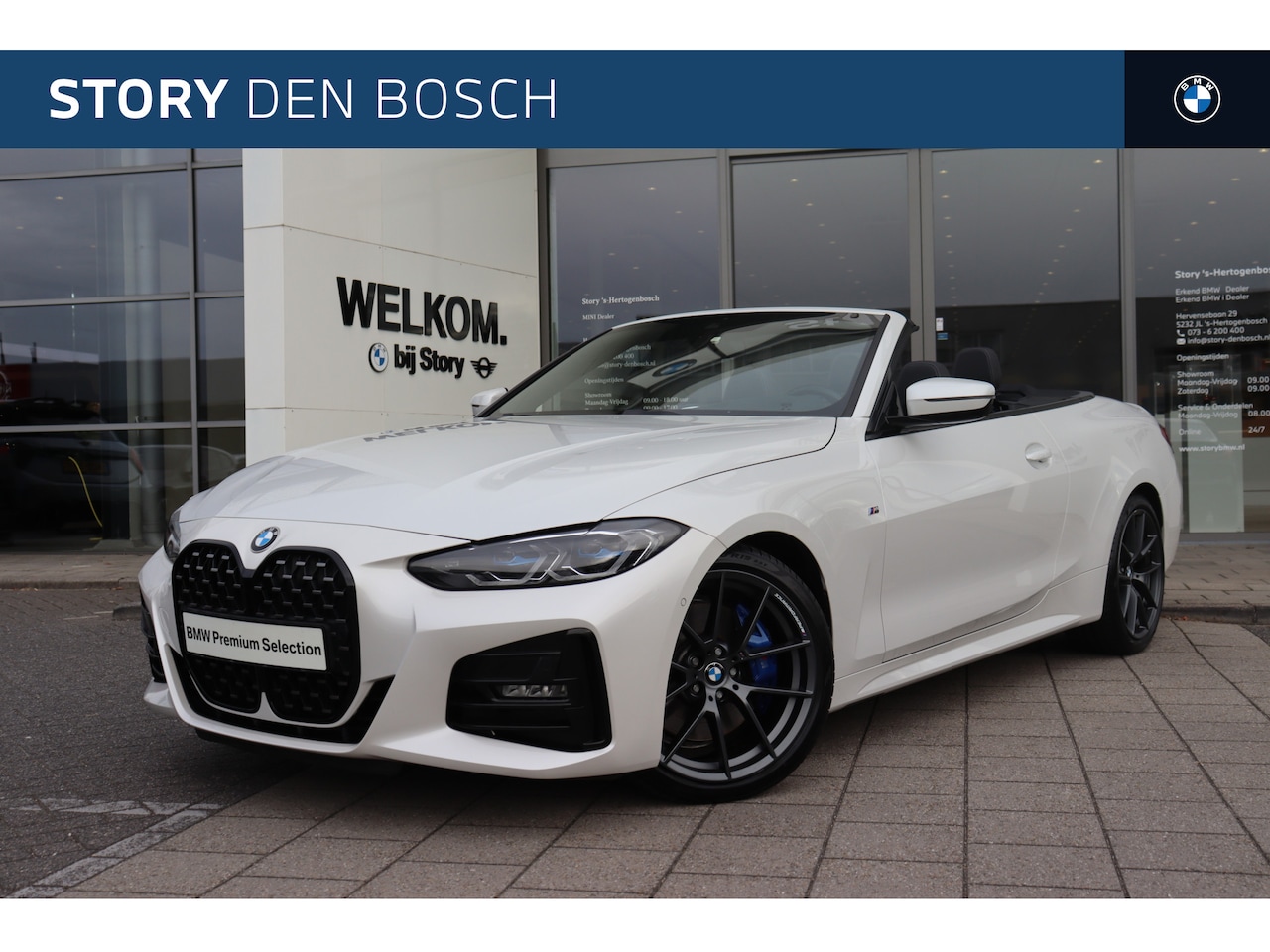 BMW 4-serie Cabrio - 420i High Executive M Sport Automaat / Laserlight / Achteruitrijcamera / Air Collar / Head - AutoWereld.nl