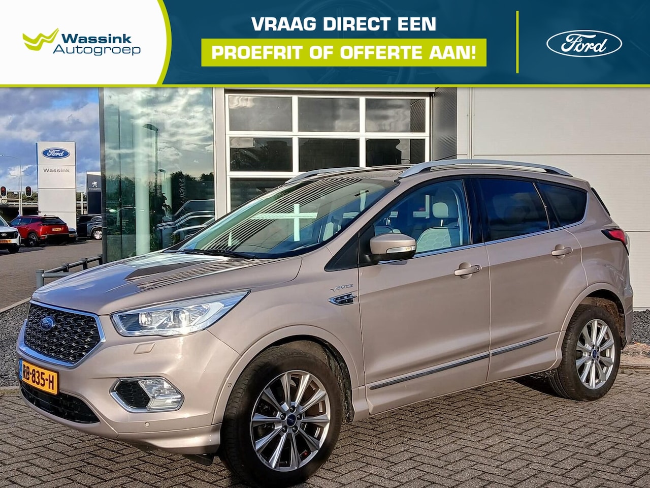 Ford Kuga - 1.5 EcoBoost 182PK 4WD AUTOMAAT Vignale | Trekhaak | Lederen bekleding | Navigatie | Camer - AutoWereld.nl