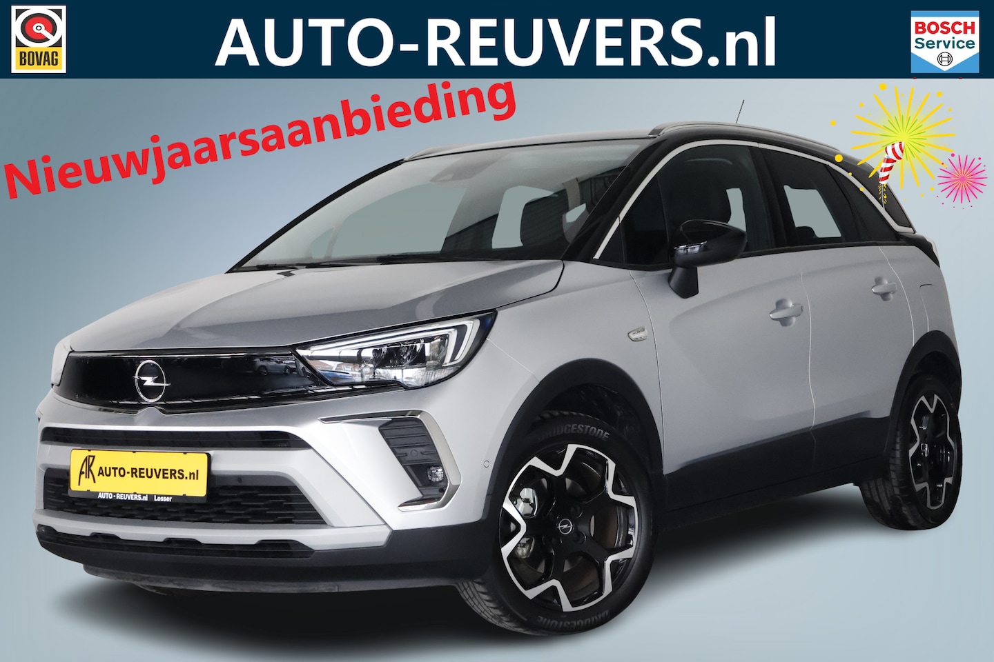 Opel Crossland - 1.2 Turbo Elegance / LED / Navi / CarPlay / Leder / Cam - AutoWereld.nl