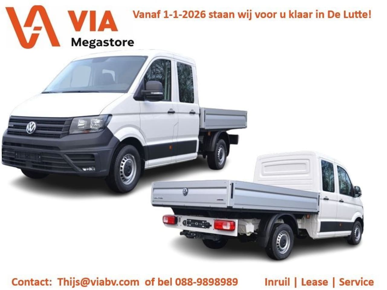 Volkswagen Crafter - 2.0 TDi 35 DC | Laadbak | 4Motion | Airco | Trekhaak - AutoWereld.nl
