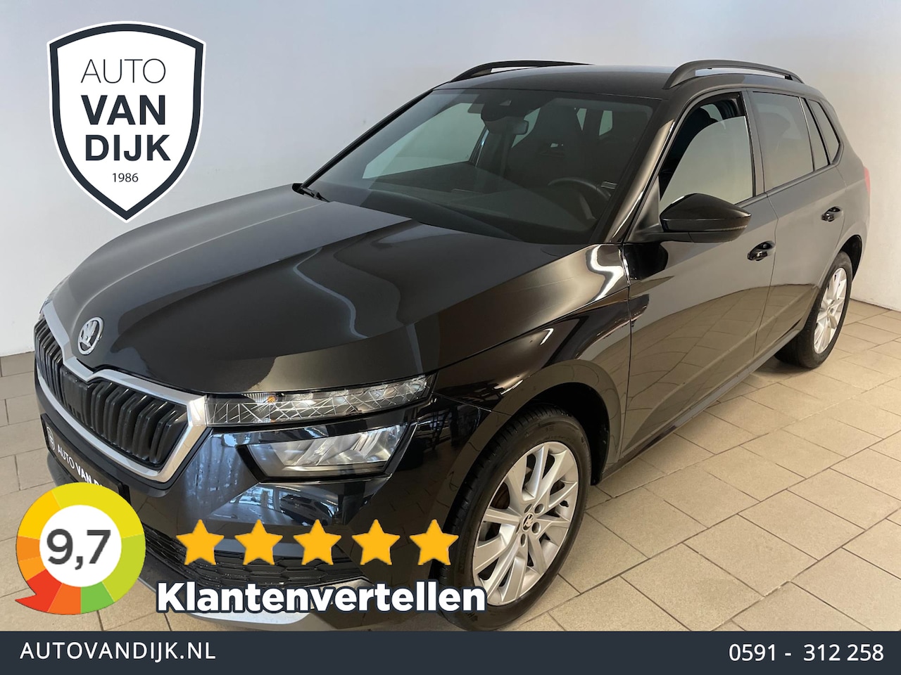 Skoda Kamiq - 1.0 TSI Sport Business AIRCO CLIMA NAVI VIA APP CRUISE APPLE CARPLAY SPORTSTOELEN PDC TREK - AutoWereld.nl