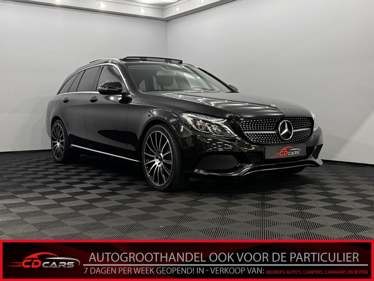 Mercedes-Benz C-klasse Estate - 180 Sport Edition Premium Plus Pano, Half leder, Parkeersensoren, Cruise control, Burmeste - AutoWereld.nl