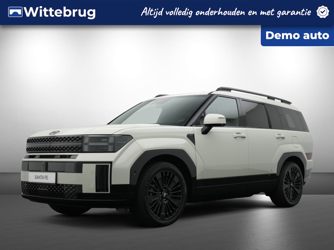 Hyundai Santa Fe - 1.6 T-GDI PHEV Black Line 4WD 7p. Plug-In Hybride automaat met Black Pack, Lederen bekledi - AutoWereld.nl