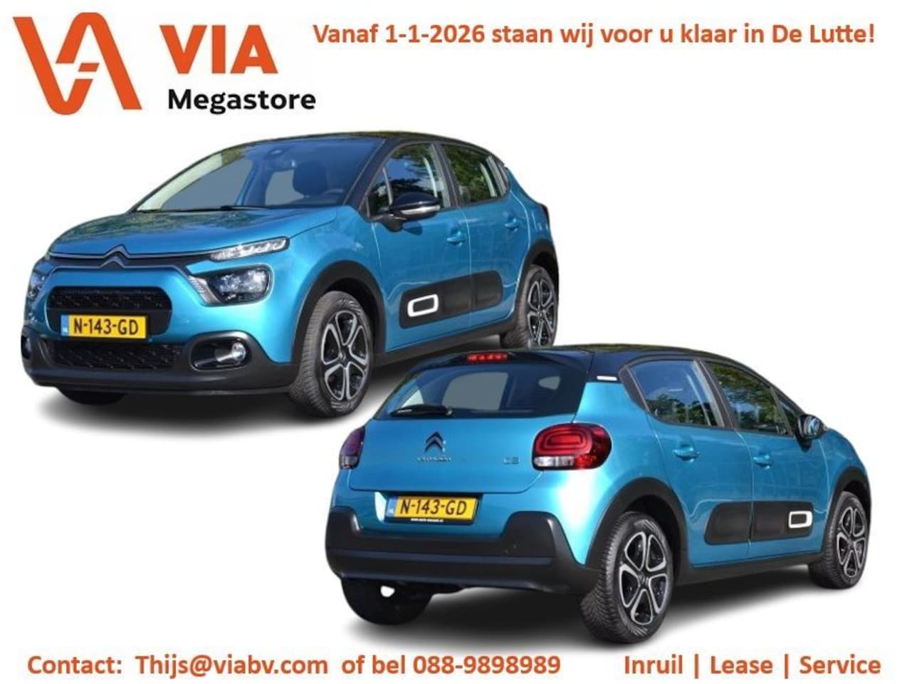 Citroën C3 - 1.2 PureTech Feel Navi | App Connect | 16" velgen | LED - AutoWereld.nl