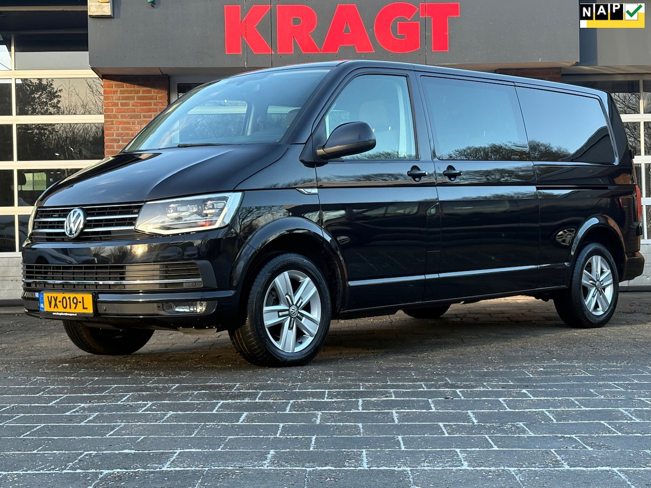 Volkswagen Transporter - 2.0 TDI L2H1 DC 4Motion Highline|NAP|DUBB.CABINE|AUTOMAAT|cruise|dubb.schuifdeuren|airco|a - AutoWereld.nl