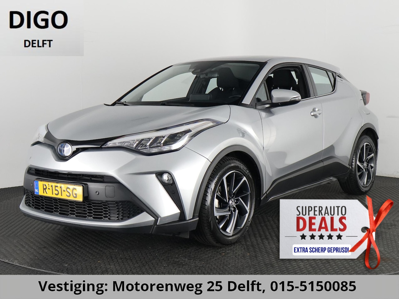 Toyota C-HR - 2.0 HYBRIDE DYNAMIC BIJNA 2023 GARANTIE 11-2032 NAVI. HALF LEDER. 182 PK. PDC V+A.CAMERA. - AutoWereld.nl
