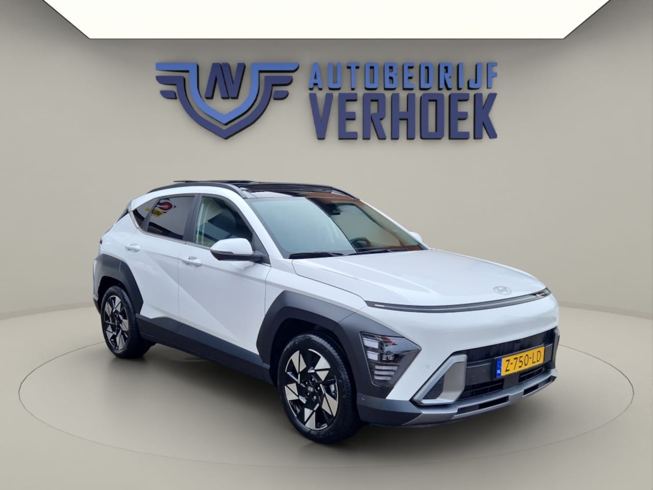 Hyundai Kona - 1.6 GDI HEV Premium Sky NL Auto - Leer - Panodak - AutoWereld.nl