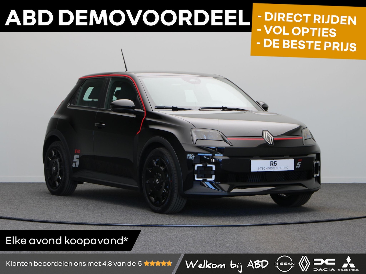 Renault 5 - EVO Urban Range 120pk 40 kWh | Exclusief bij ABD | Vol opties | Sportief design | Carbon | - AutoWereld.nl