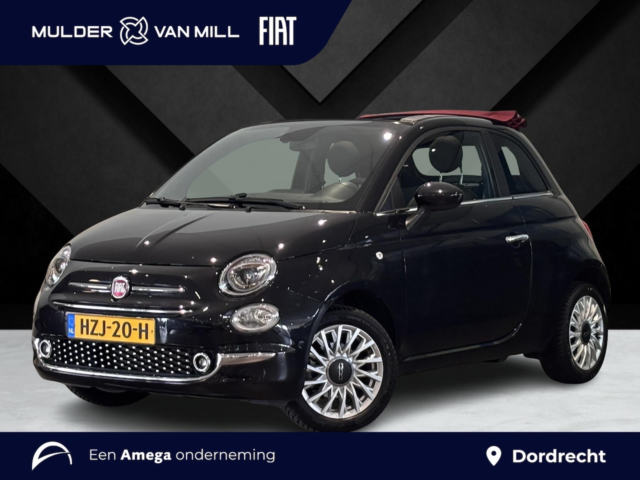 Fiat 500 C - Cabrio Dolcevita 1.0 Hybrid 70pk | VOUWDAK ROOD | NAVI | CLIMA | DAB+ | PARKEERHULP | APPL - AutoWereld.nl