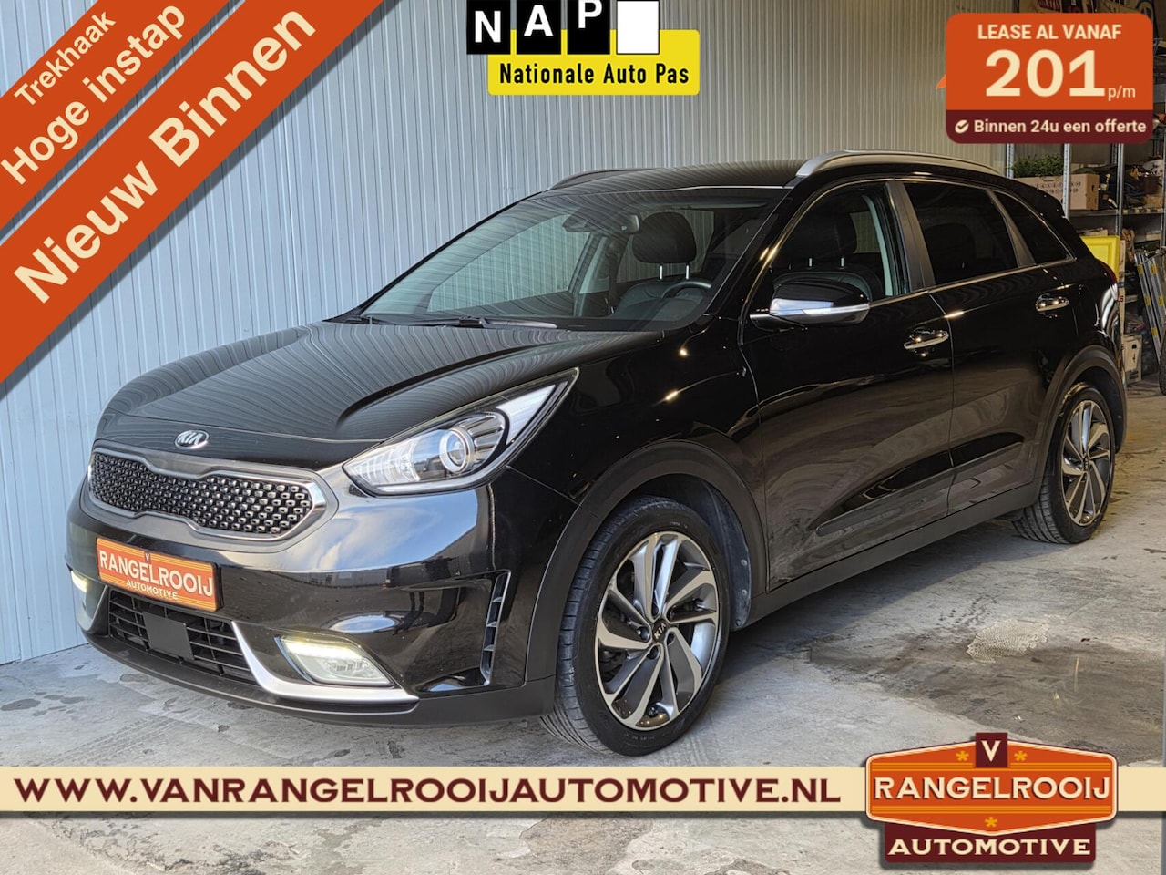 Kia Niro - 1.6 GDi Hybrid ExecutiveLine 1.6 GDi Hybrid ExecutiveLine, trekh., ACC, leer, stoelverw. + ventilatie, 18" lmv - AutoWereld.nl