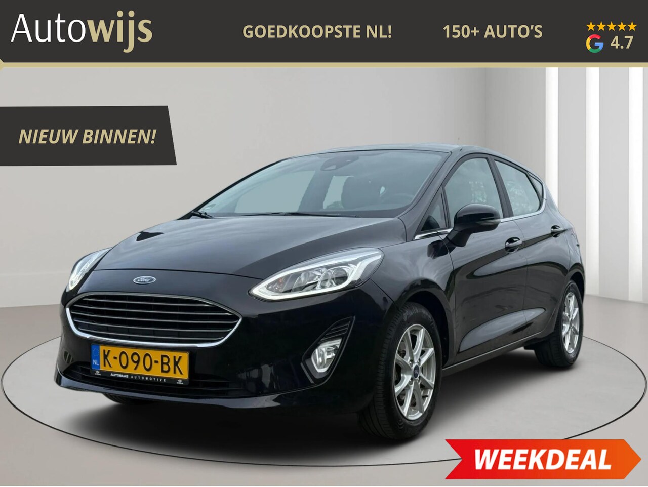 Ford Fiesta - 1.0 EcoBoost Hybrid Titanium|Trekhaak|LED|NL AUTO|PDC|LM-VELG - AutoWereld.nl