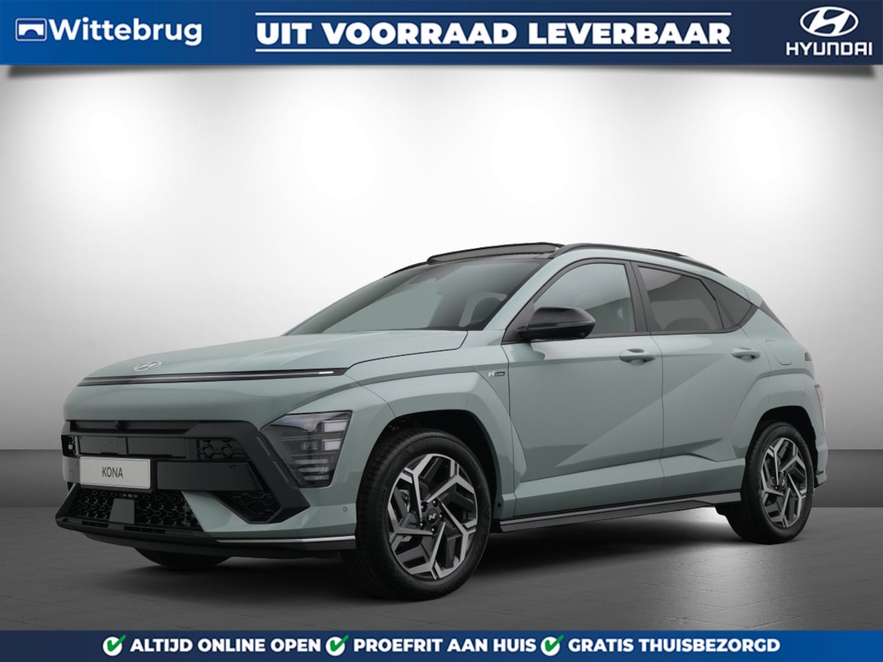 Hyundai Kona - 1.6 GDI HEV N Line Sky Full Hybride Automaat met Navigatie, Camera en Lichtmetalen velgen - AutoWereld.nl