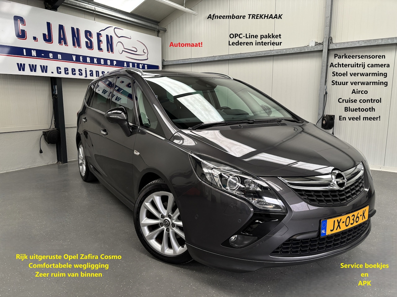 Opel Zafira Tourer - 1.4 Cosmo 7p. OPC line TREKHAAK LEER !! | Electronic climate controle | Parkeersensor voor - AutoWereld.nl