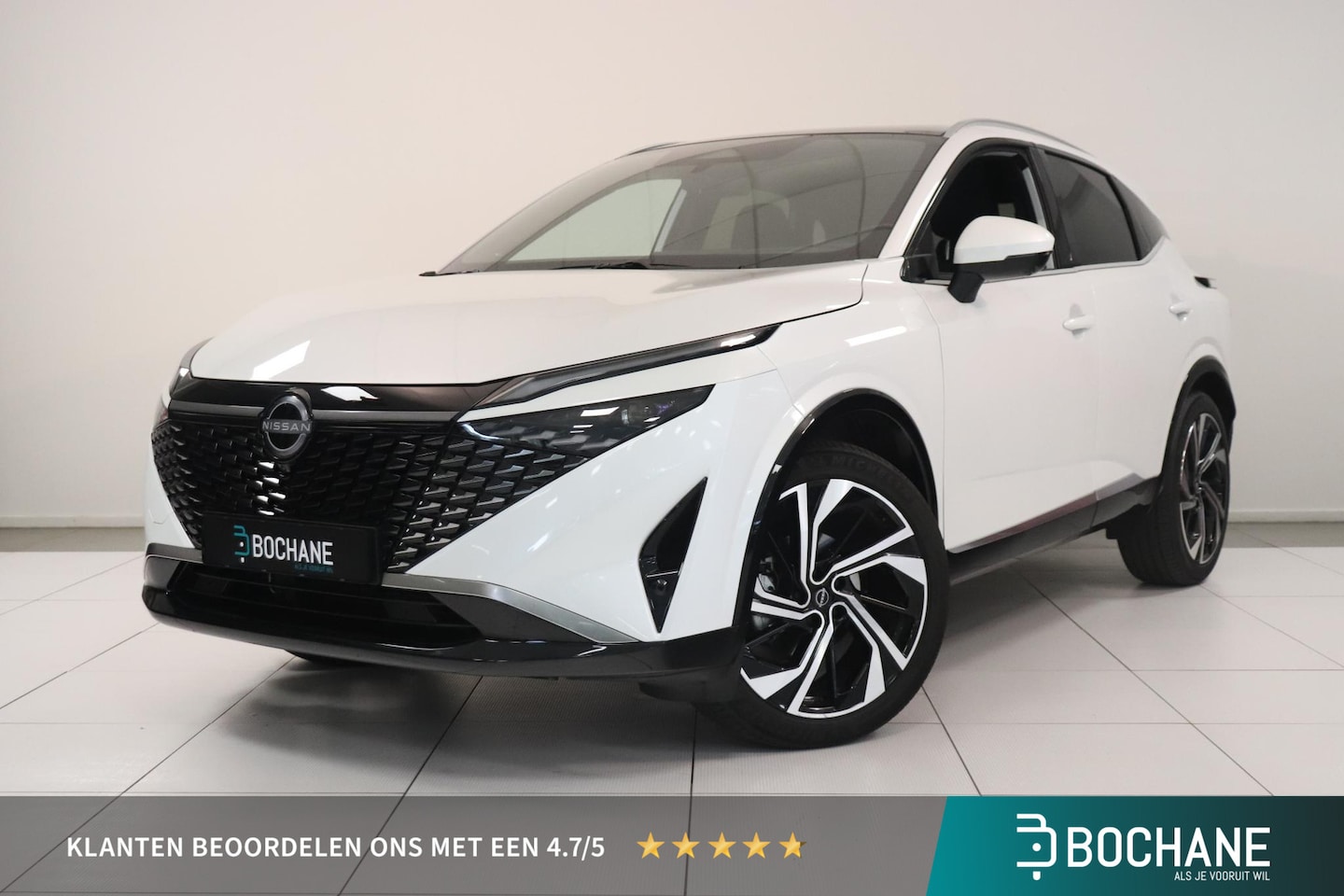 Nissan Qashqai - 1.3 MHEV Xtronic Tekna Plus | 360° Camera | Matrix LED | Panoramadak | Lederen bekleding | - AutoWereld.nl