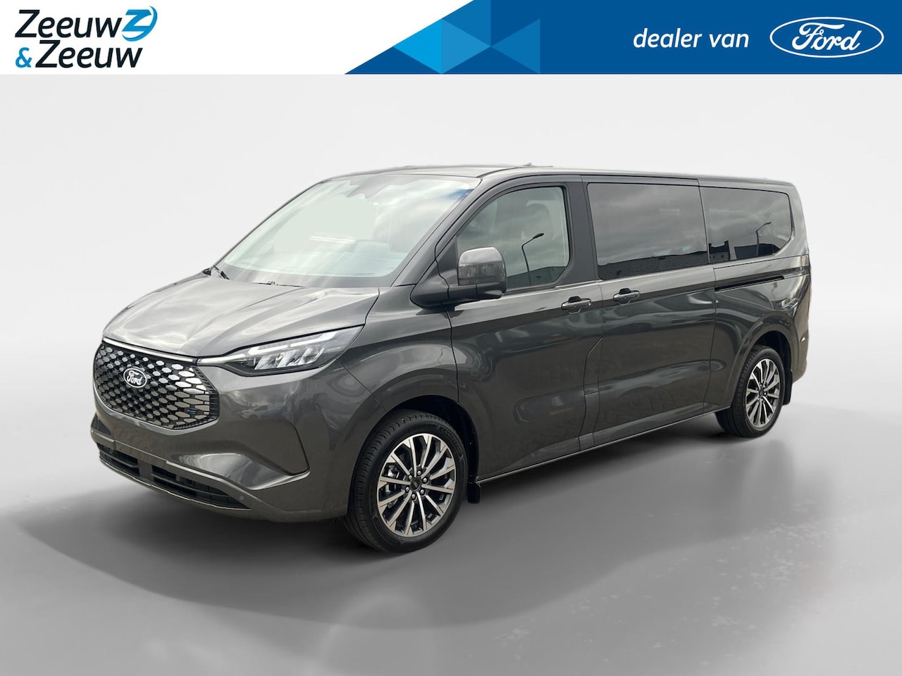 Ford E-Tourneo Custom - 340 L2H1 Tourneo Titanium X 8 persoons | Lederen interieur | Navigatie | Parkeersensoren v - AutoWereld.nl