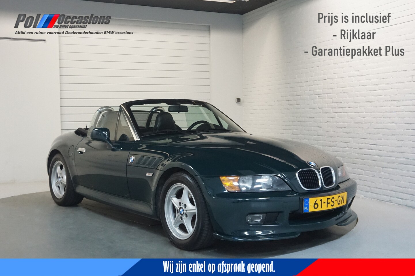 BMW Z3 Roadster - 1.9 Cabriolet | Stoelverwarming | Dunkelgrun 2 | - AutoWereld.nl