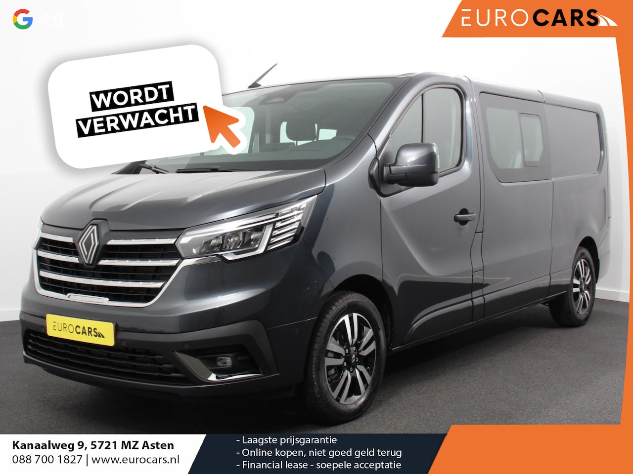 Renault Trafic - 2.0 Blue dCi 150 Automaat L2H1 Adv. Dubbele Cabine Navigatie Airco Lichtmetalen velgen Bet - AutoWereld.nl